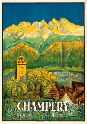 Champery, Switzerland Travel Poster
